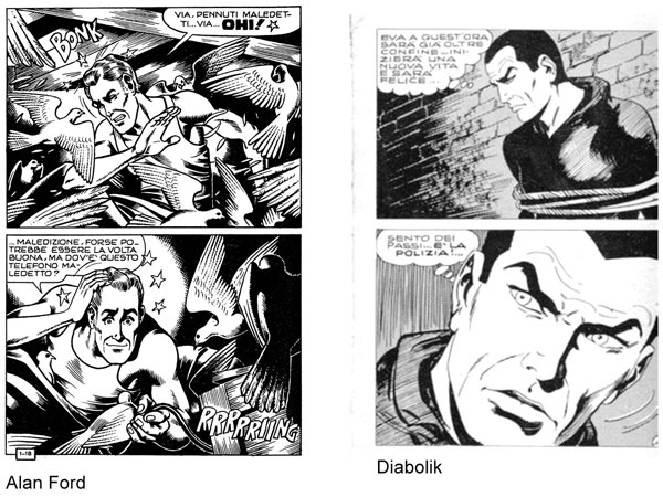 Esempi di frame: Alan Ford e Diabolik