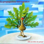 La propagazione del transfert (2019) - olio su tela cm 50x50